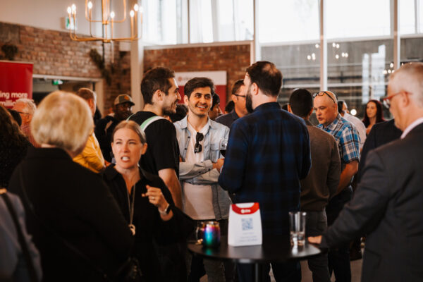 People talking at Canadians Connected: Edmonton