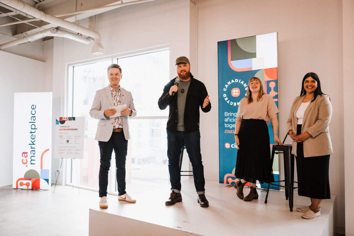 .CA Entrepreneurs on stage at Canadians Connected: Edmonton