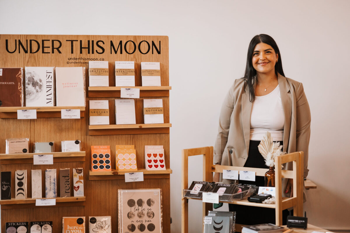 Under This Moon booth at Canadians Connected: Edmonton
