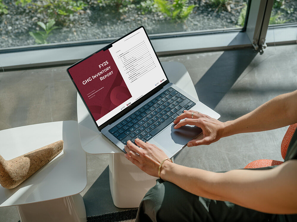 Sustainability report mockup