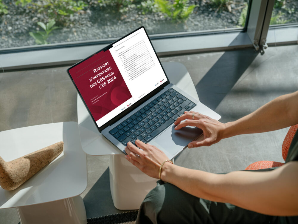 Sustainability report mockup fr